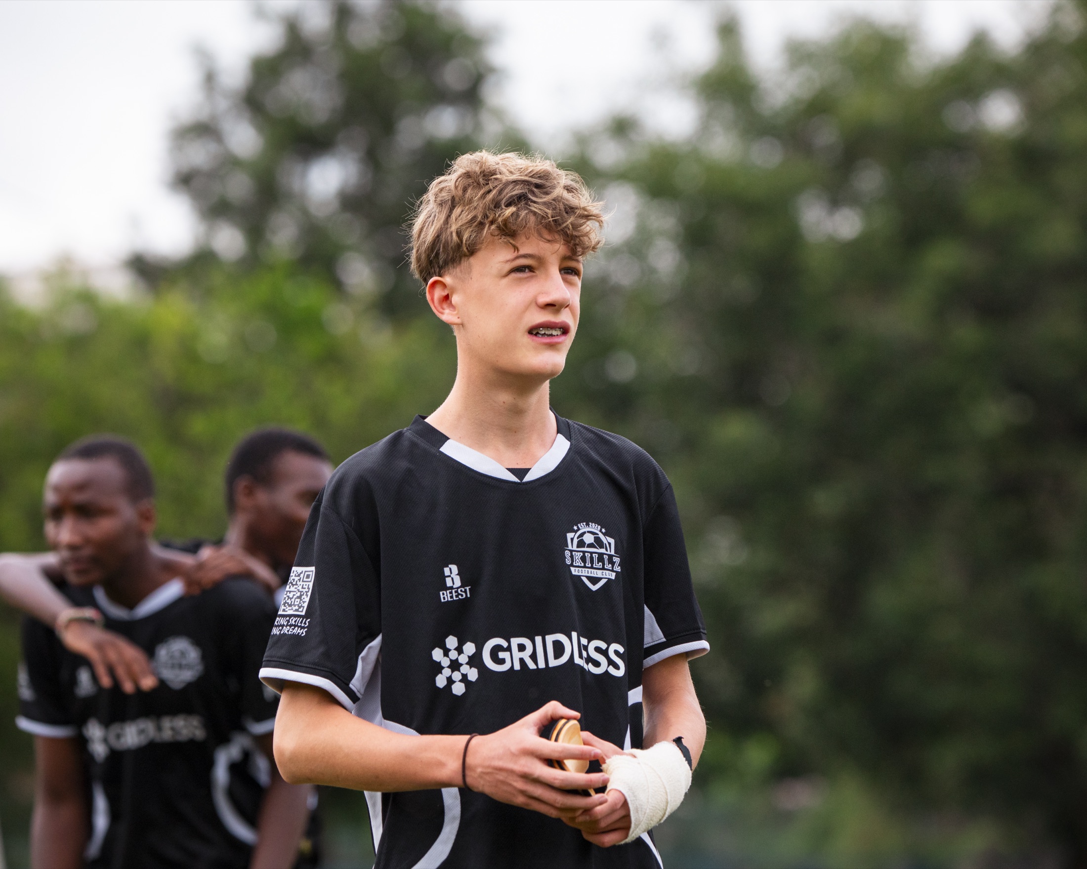 Skillz FC Academy player preparing before play
